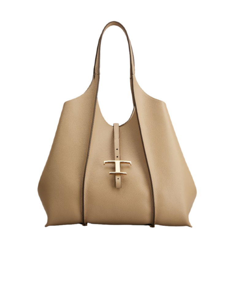 Tod's T Timeless Medium Tote Bag In Nude