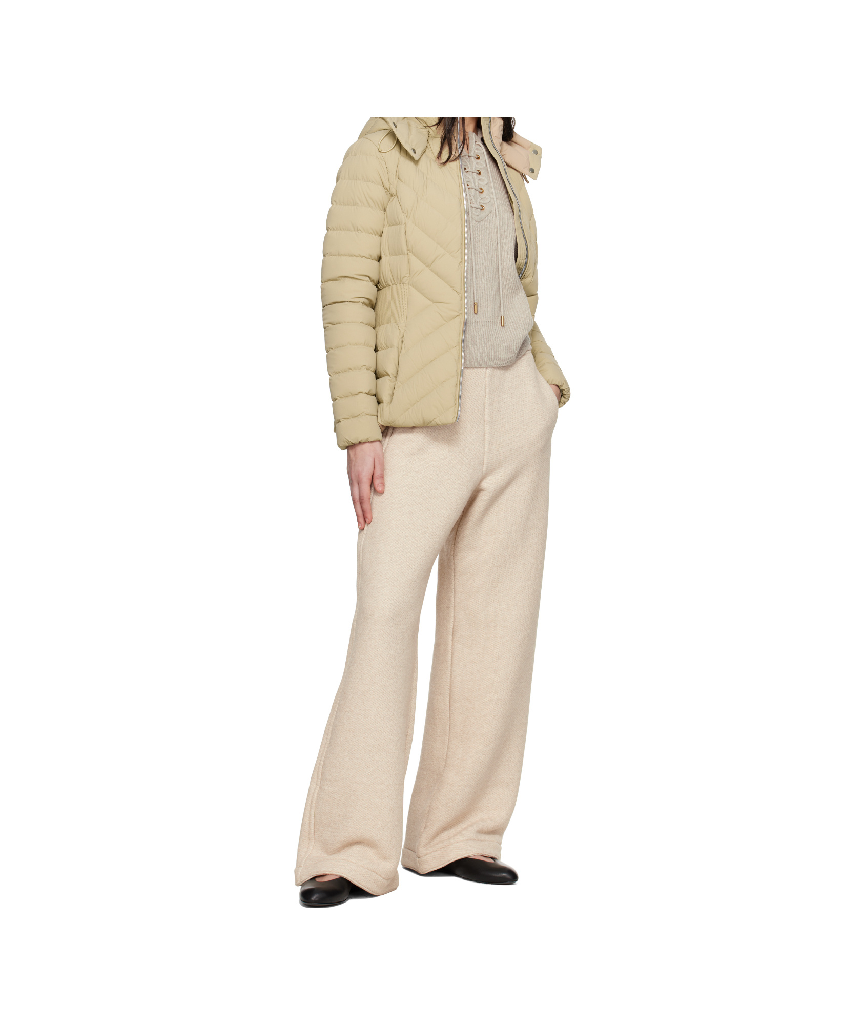 Mackage Beige Idalee Hooded Light Down Jacket In Nude