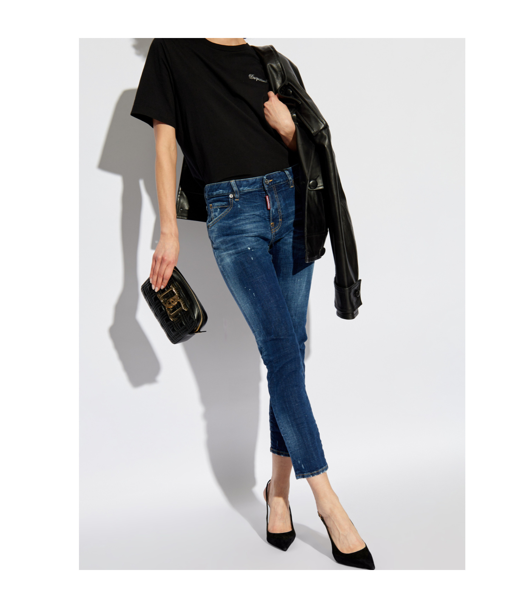 DSQUARED2 DSQUARED2 DISTRESSED SKINNY JEANS