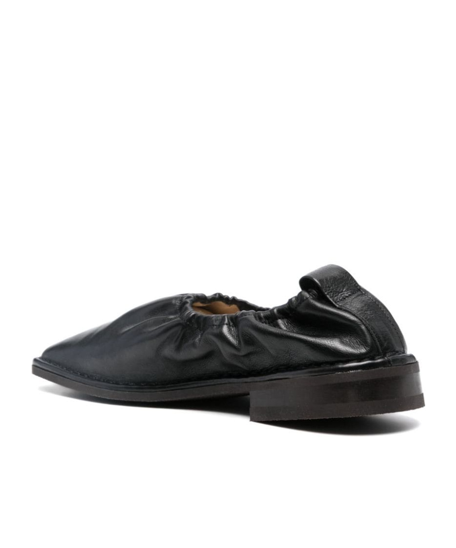 Lemaire Black Rubber Sole Loafers In Black