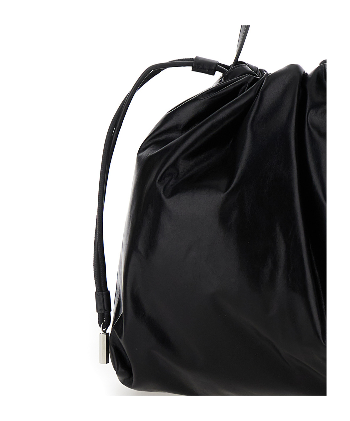 The Row Angy Drawstring Shoulder Bag In Black