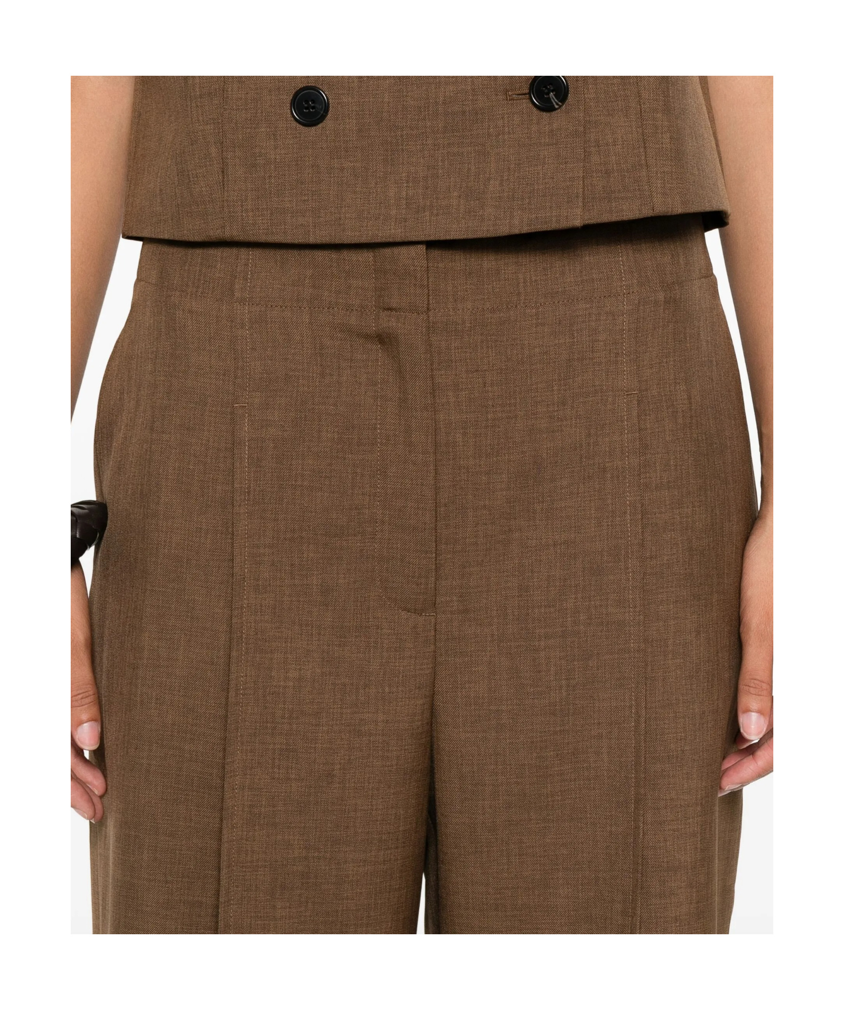 Theory Deep Plt Pant.city T Clothing In Brown