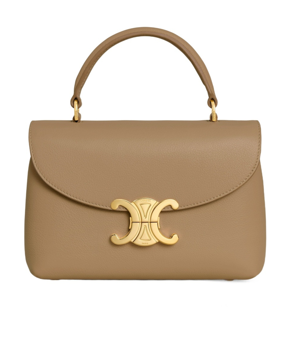 Celine Flip Shoulder Bag In Brown