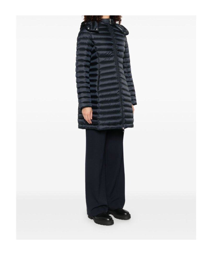 Moncler Long-sleeved Down Jacket In Blue
