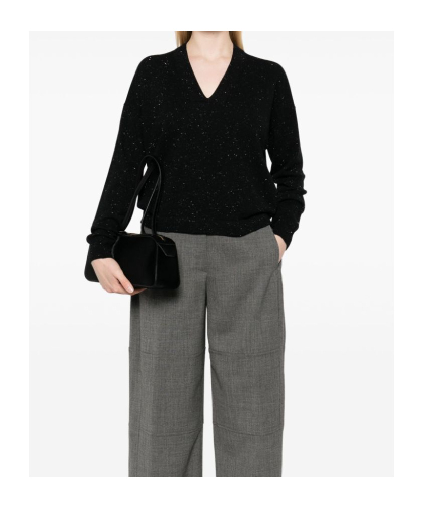 Peserico Lurex-detail Sweater In Black