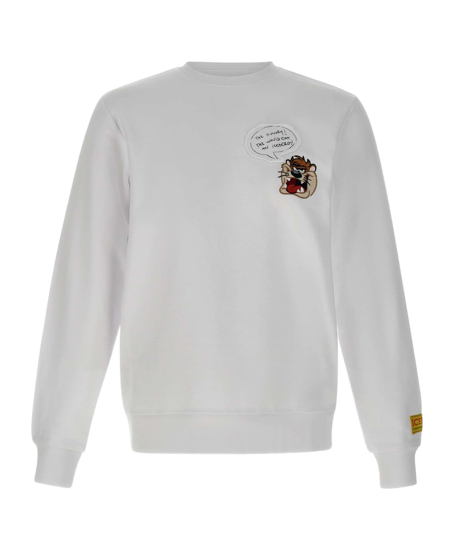 Iceberg Classic Regular Fit Crewneck Sweatshirt In White
