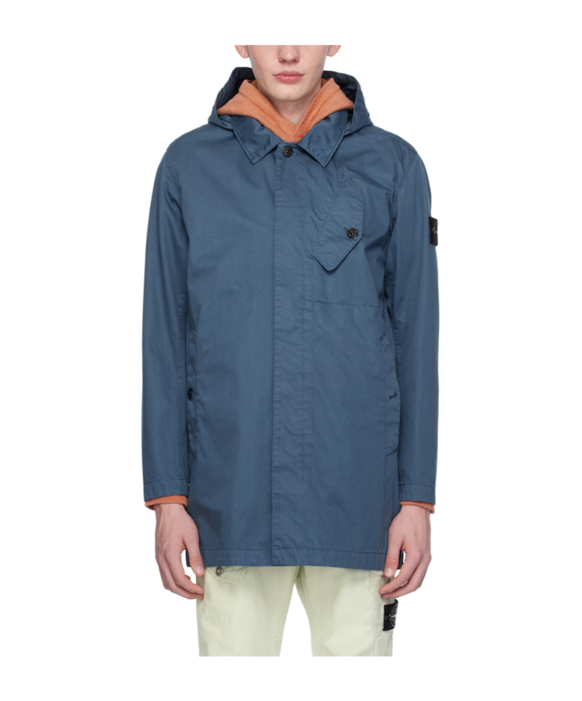 Stone Island Blue Patch Jacket In Blue