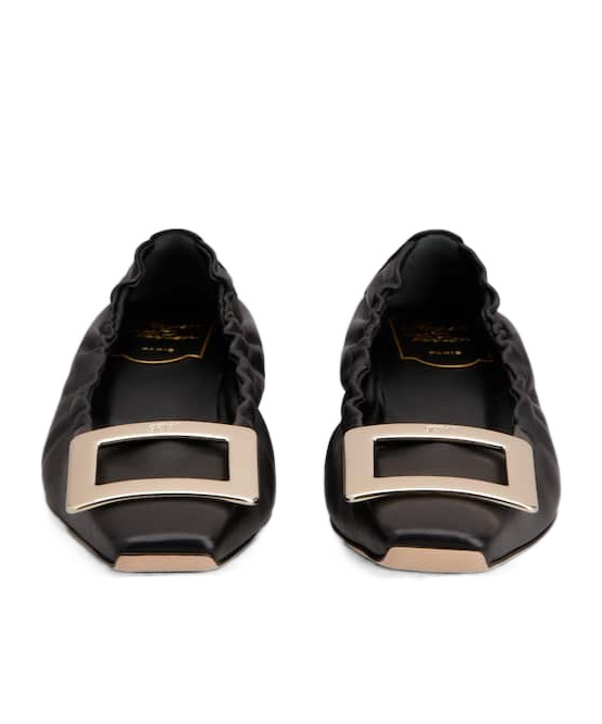 Roger Vivier Belle Vivier Ballet Flats In Black