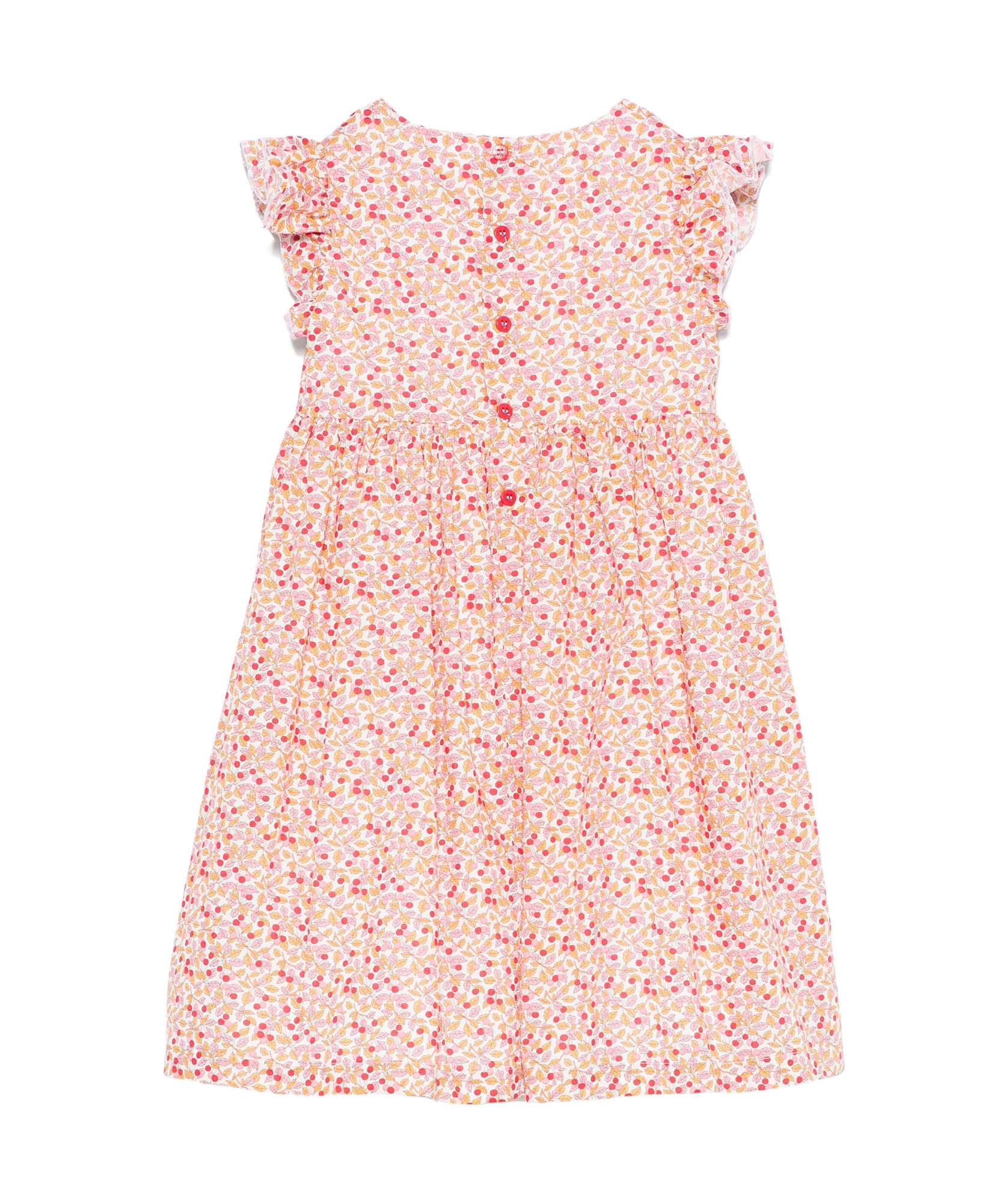 Il Gufo Floral-print Dress In Nude