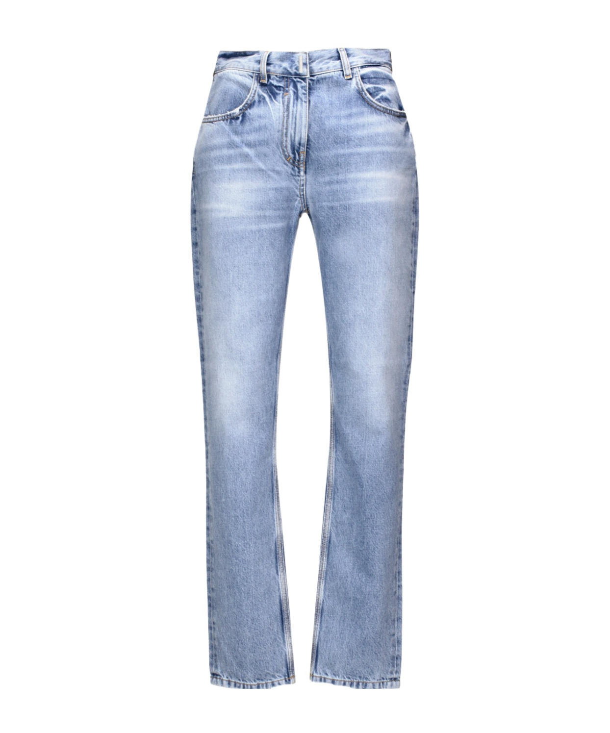 Givenchy 4g Plaque Straight-leg Jeans In Blue