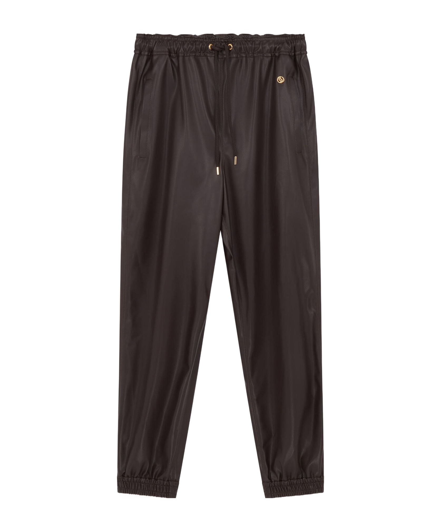 Stella Mccartney Stella Mc Cartney Faux Leather Joggers In Black