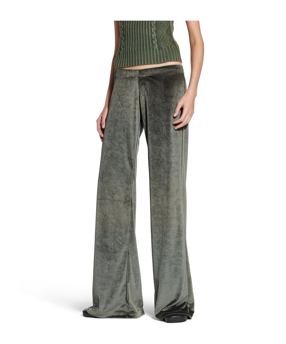 Balenciaga Velvet Sweatpants In Green