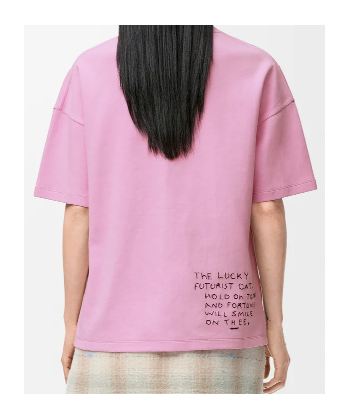 Loewe Regular Fit T-shirt In Cotton Blend In Pink