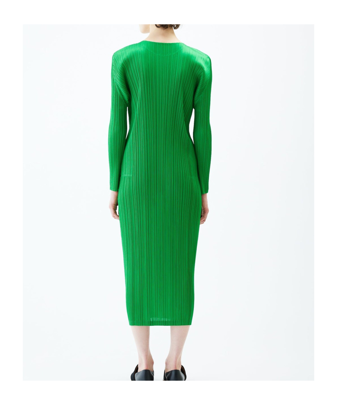 Issey Miyake Monthly Colors: February Midi Dress In Green