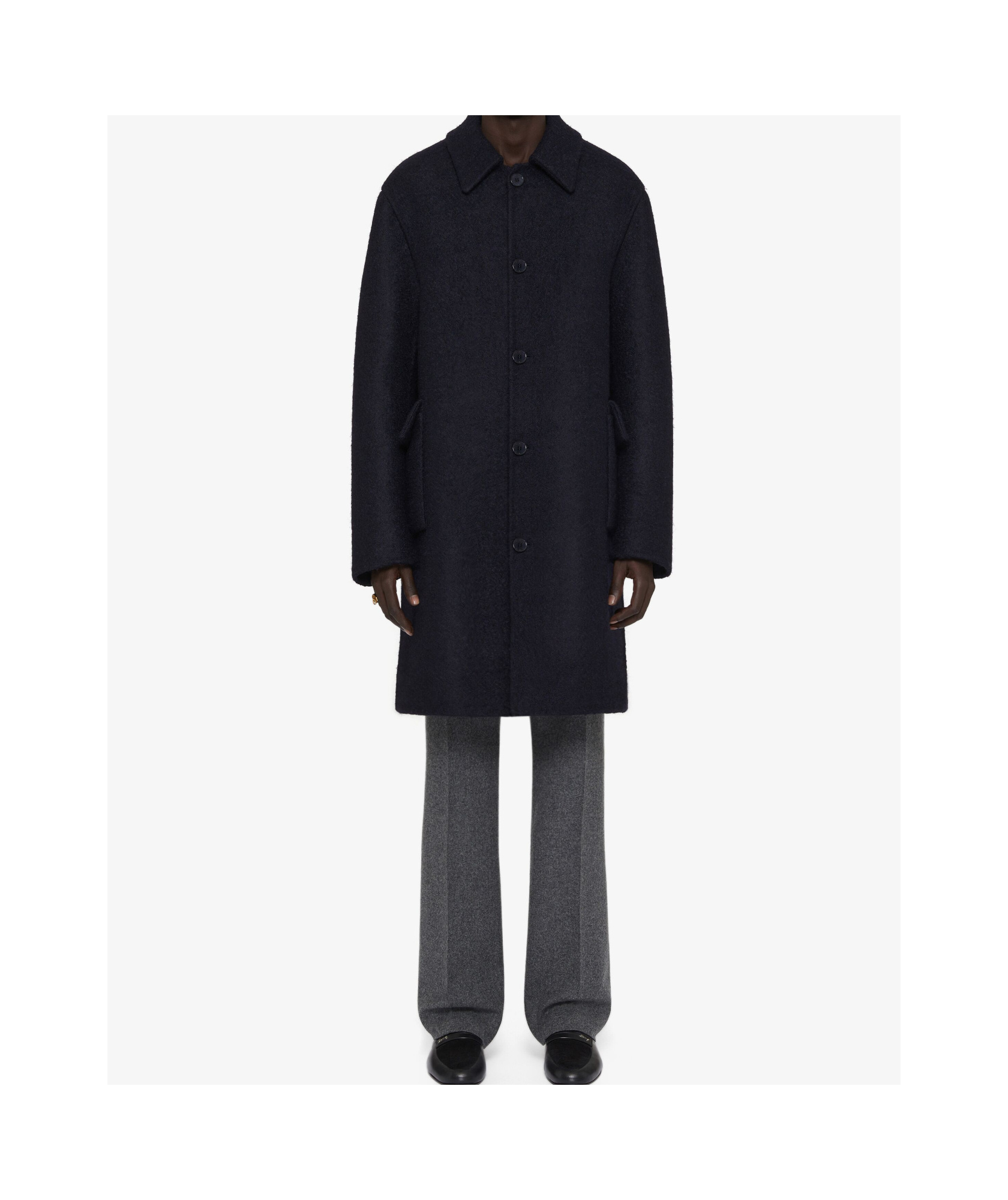 Givenchy Single-breasted Coat In Blue