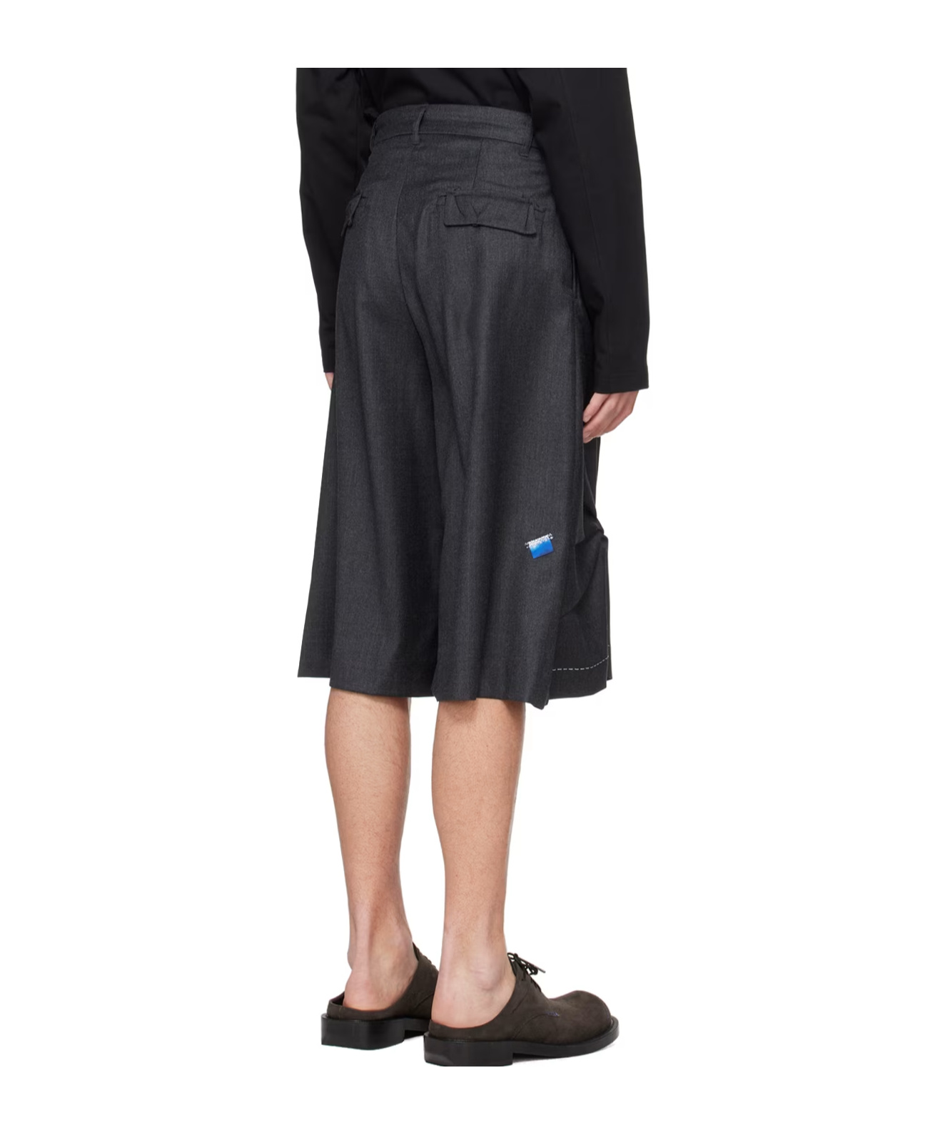 Ader Error Belt Loop Zipper Shorts In Black