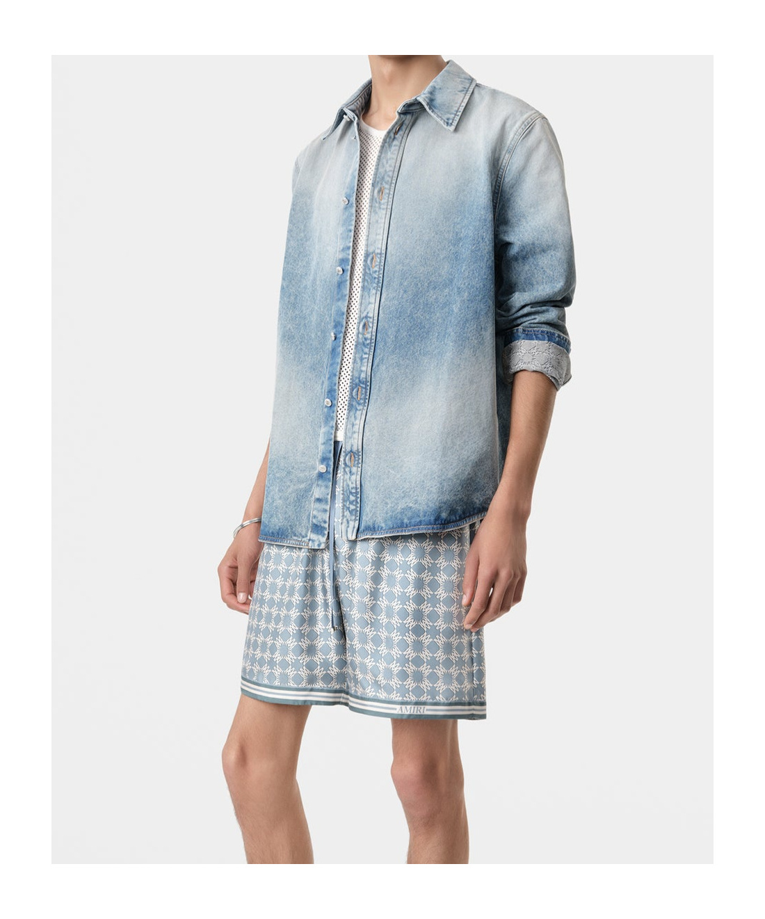 Amiri Long-sleeved Shirt In Blue