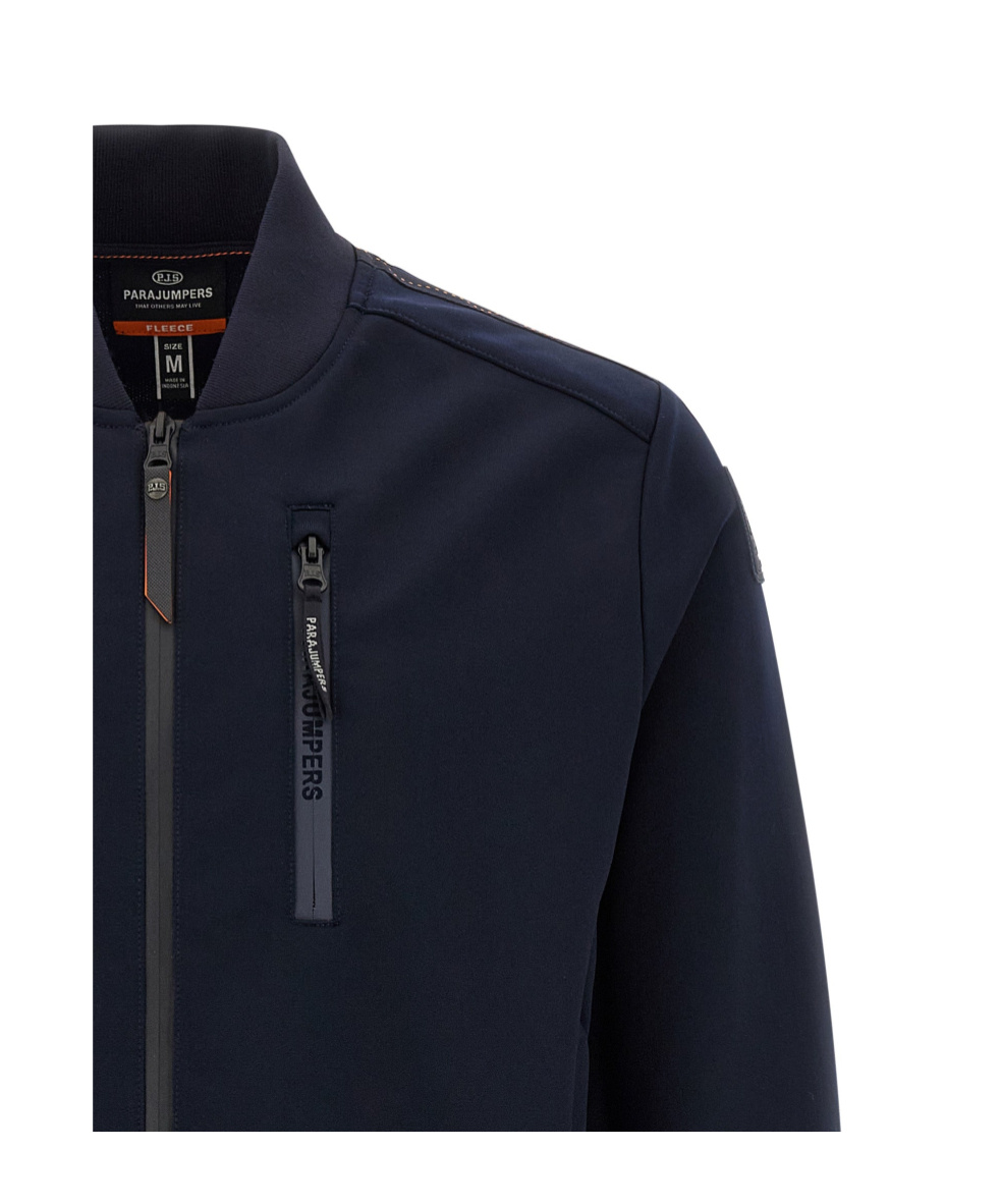 Parajumpers Mckay Zip-front Logo-patch Jacket In Blue