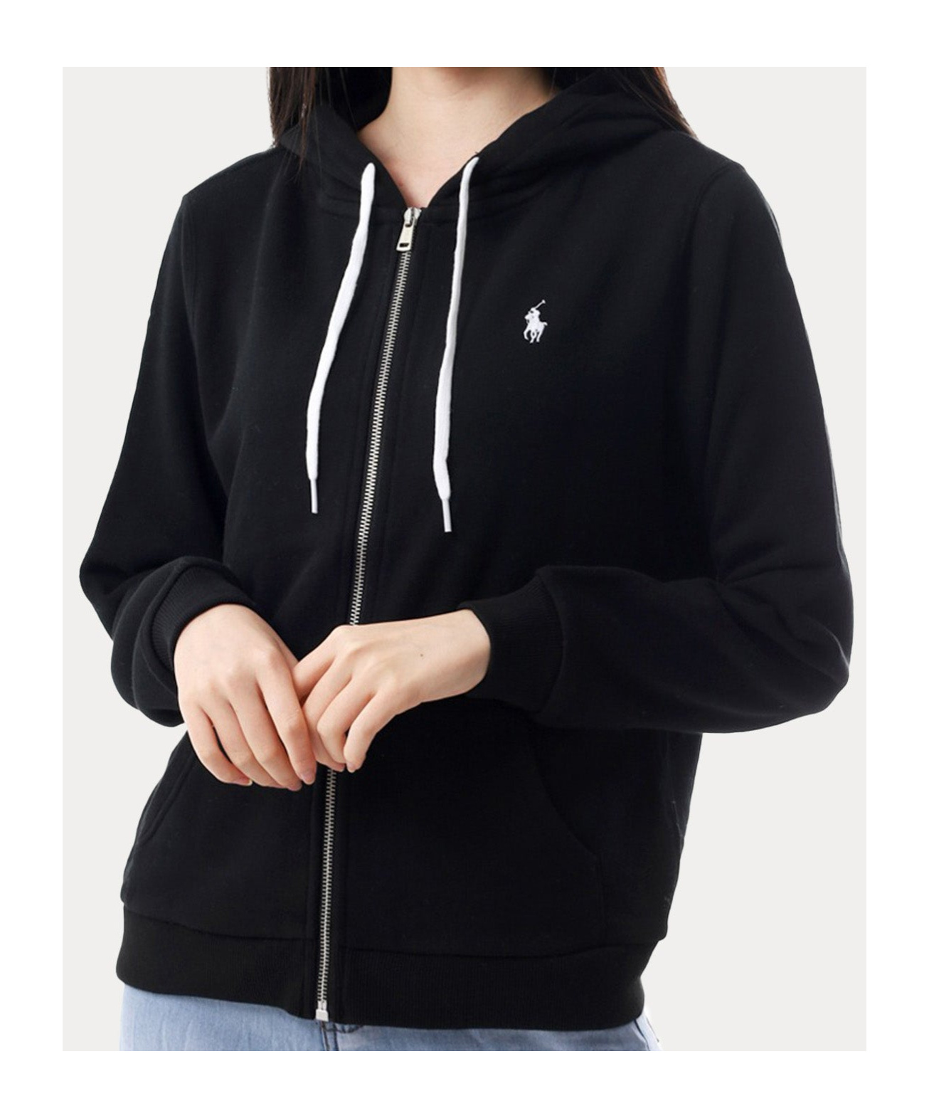 Polo Ralph Lauren Embroidered-logo Pullover Hoodie In Black