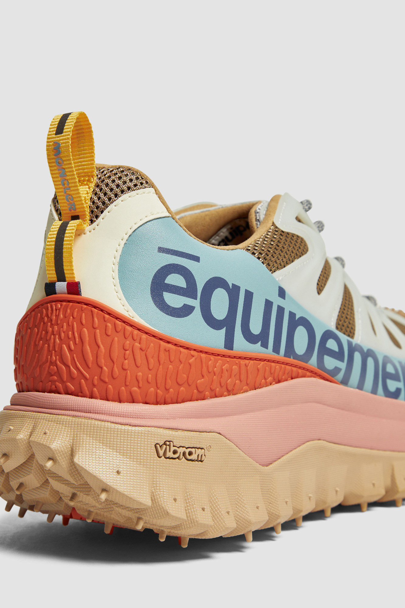 Moncler Chunky Sole Mesh Panels Pull Tab Sneakers In Multicolor