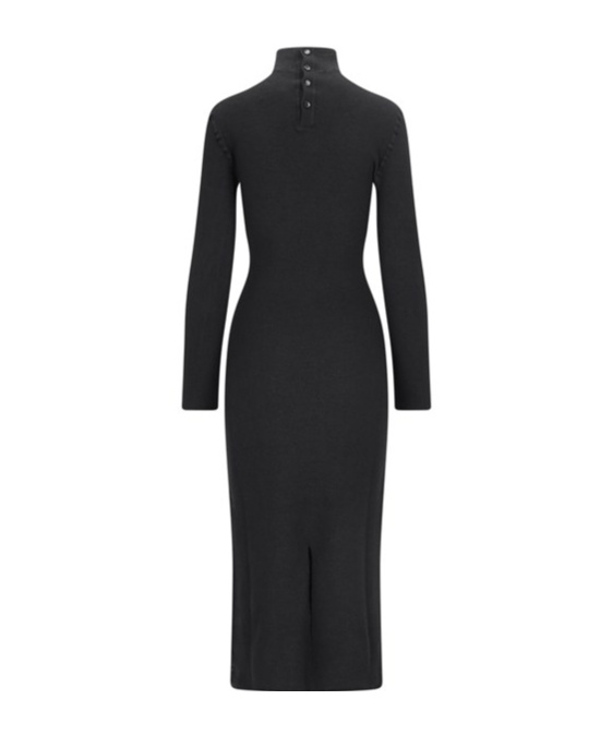 Bottega Veneta Elegant Black Pleated Dress For Women In Black