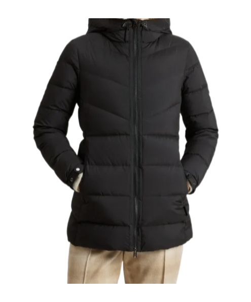 Woolrich Shirley Down Jacket In Microfiber In Black