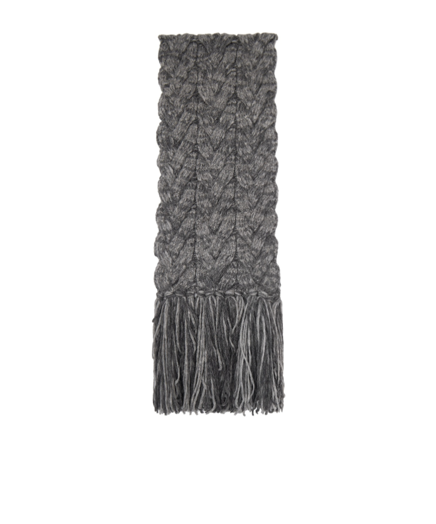 Stella Mccartney Twisted Tassel Scarf In Gray