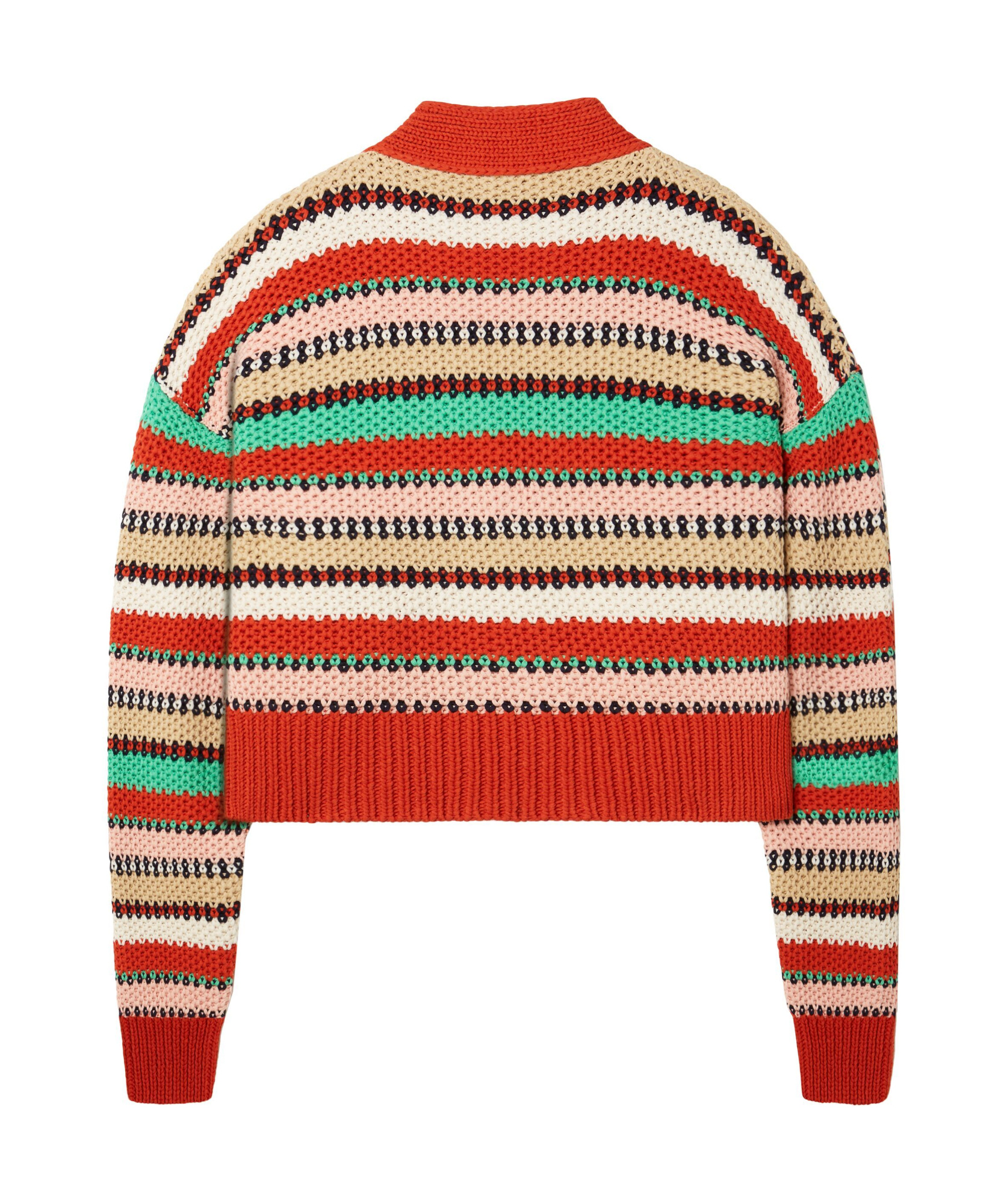 Alanui Sunny Stripes Cardigan In Red