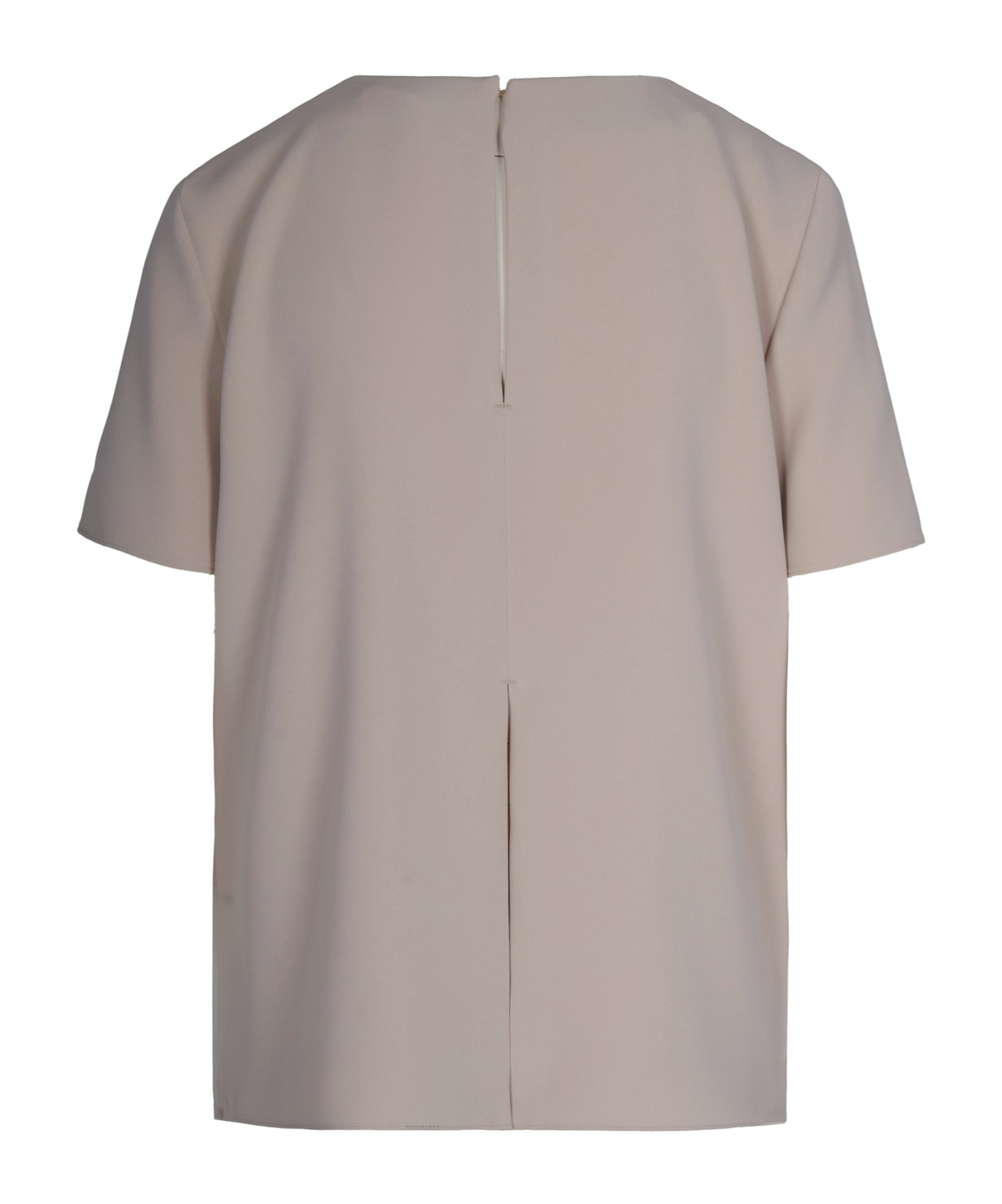 P.a.r.o.s.h Soft-fit Short-sleeved Blouse With Back Slit Detail In Gray