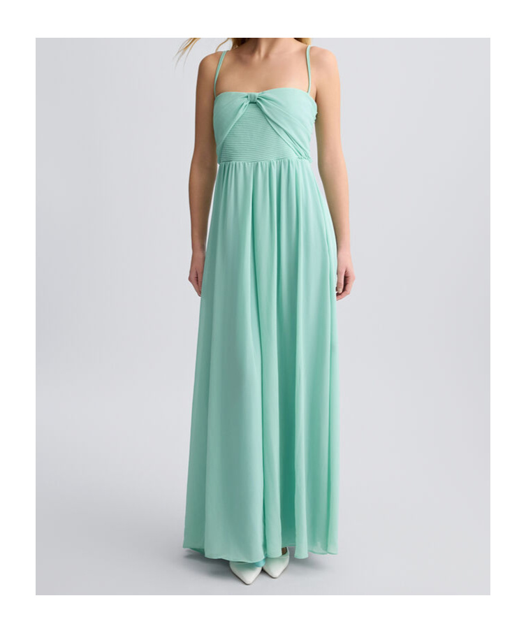 Liu •jo Twisted-detail Evening Dress In Mint Green