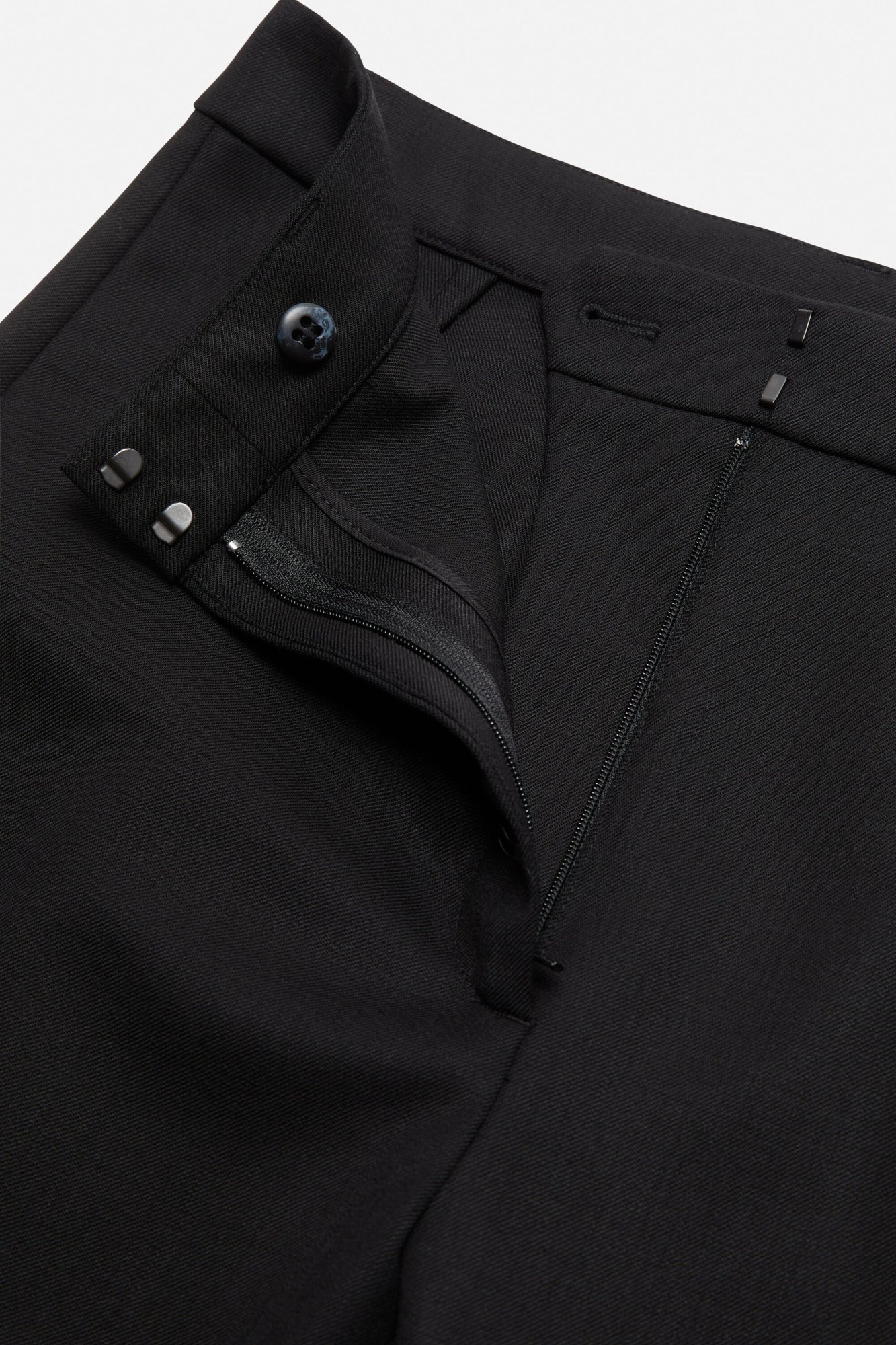 Acne Studios Wool Stretch Trousers In Black