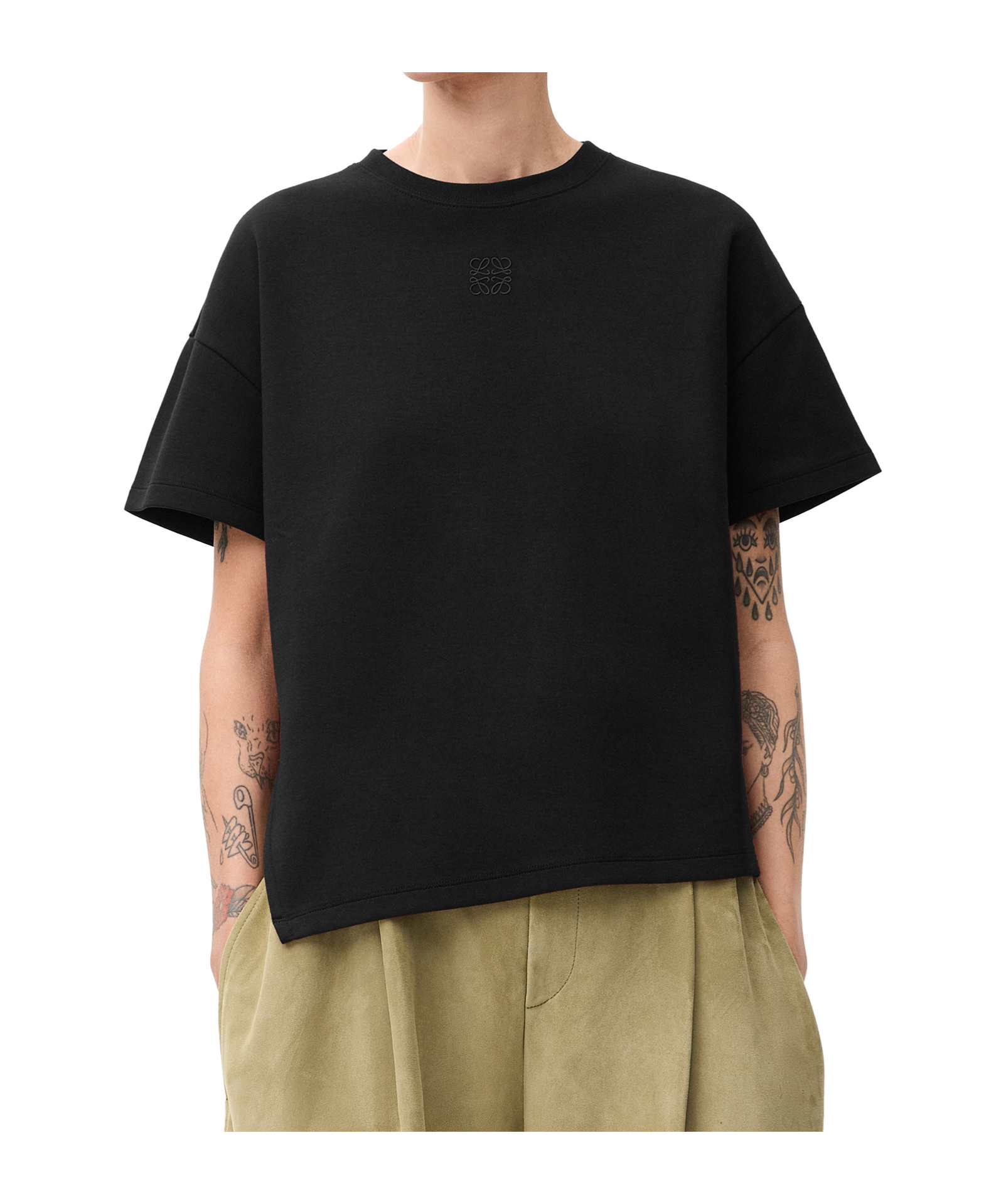 LOEWE ASYMMETRIC T-SHIRT IN COTTON BLEND