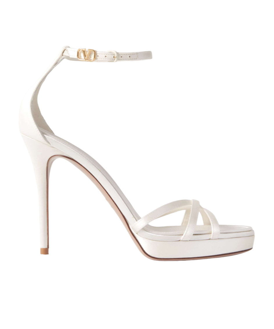 Valentino Open-toed High-heeled Sandals In White