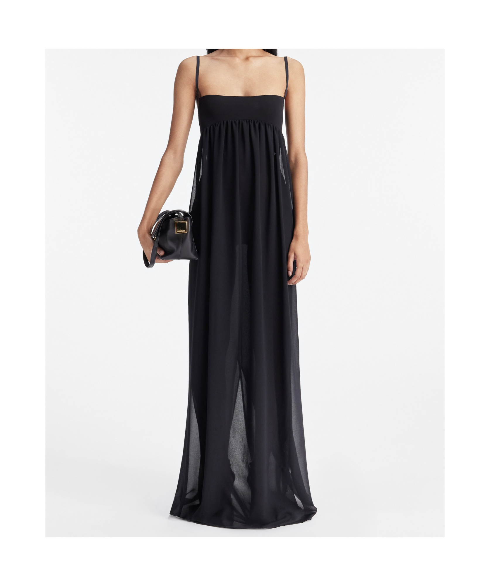 Jacquemus Chic Mini Peplo Dress In Black