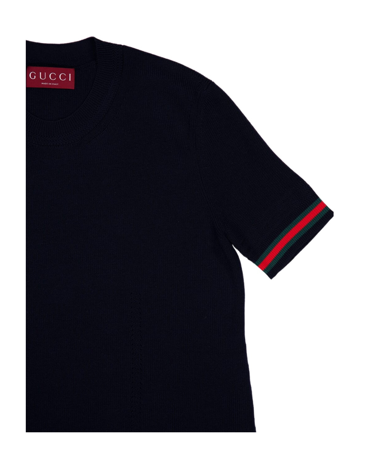 Gucci Web Wool Mini Dress In Black