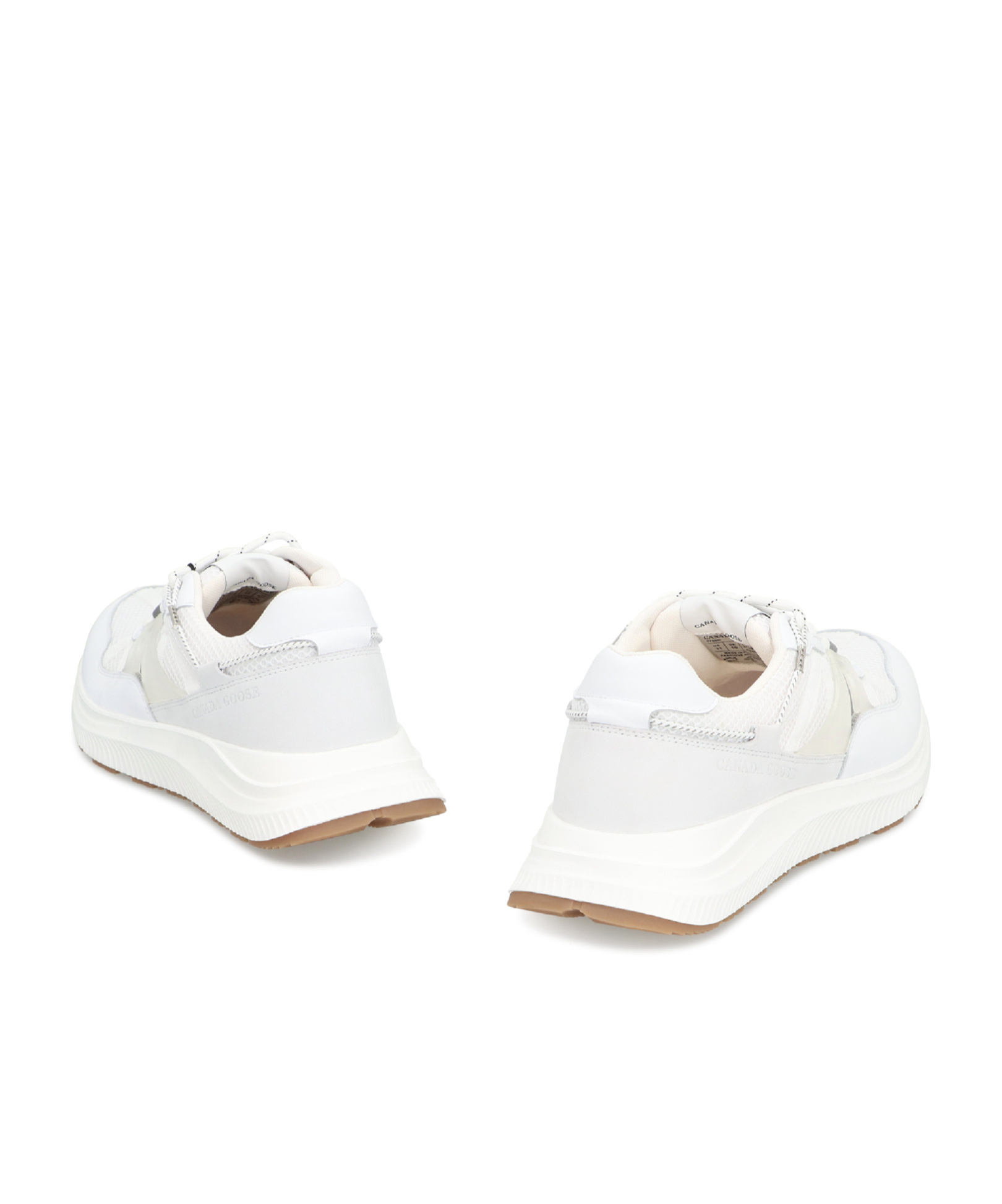 Canada Goose Cascade Leather Mesh Panel Sneakers In White