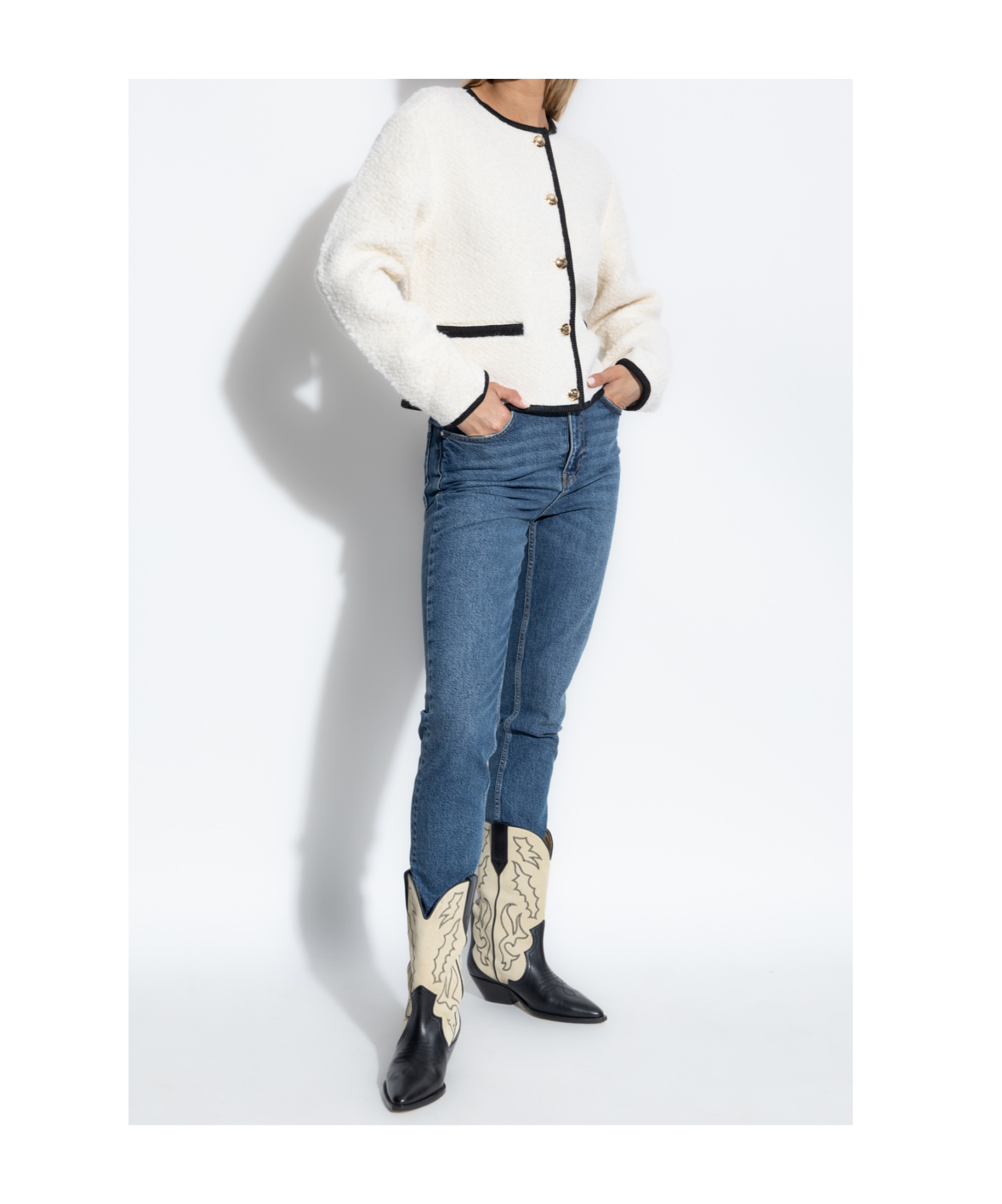 ANINE BING BELT-LOOP JEANS