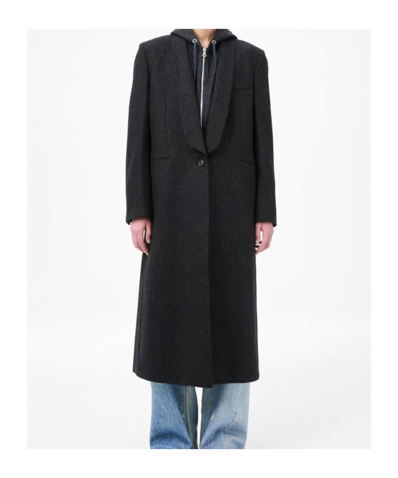 Our Legacy Long Water-repellent Wool Supper Coat In Black