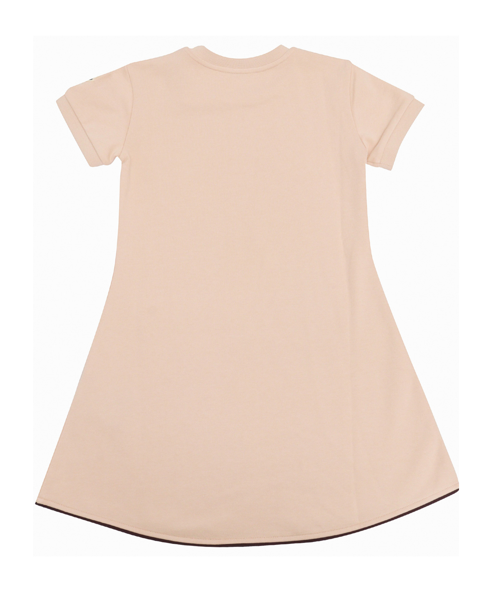 Moncler Short Sleeve Dress In Nude