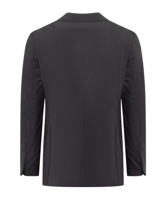 Emporio Armani Wool Single-breasted Blazer In Black