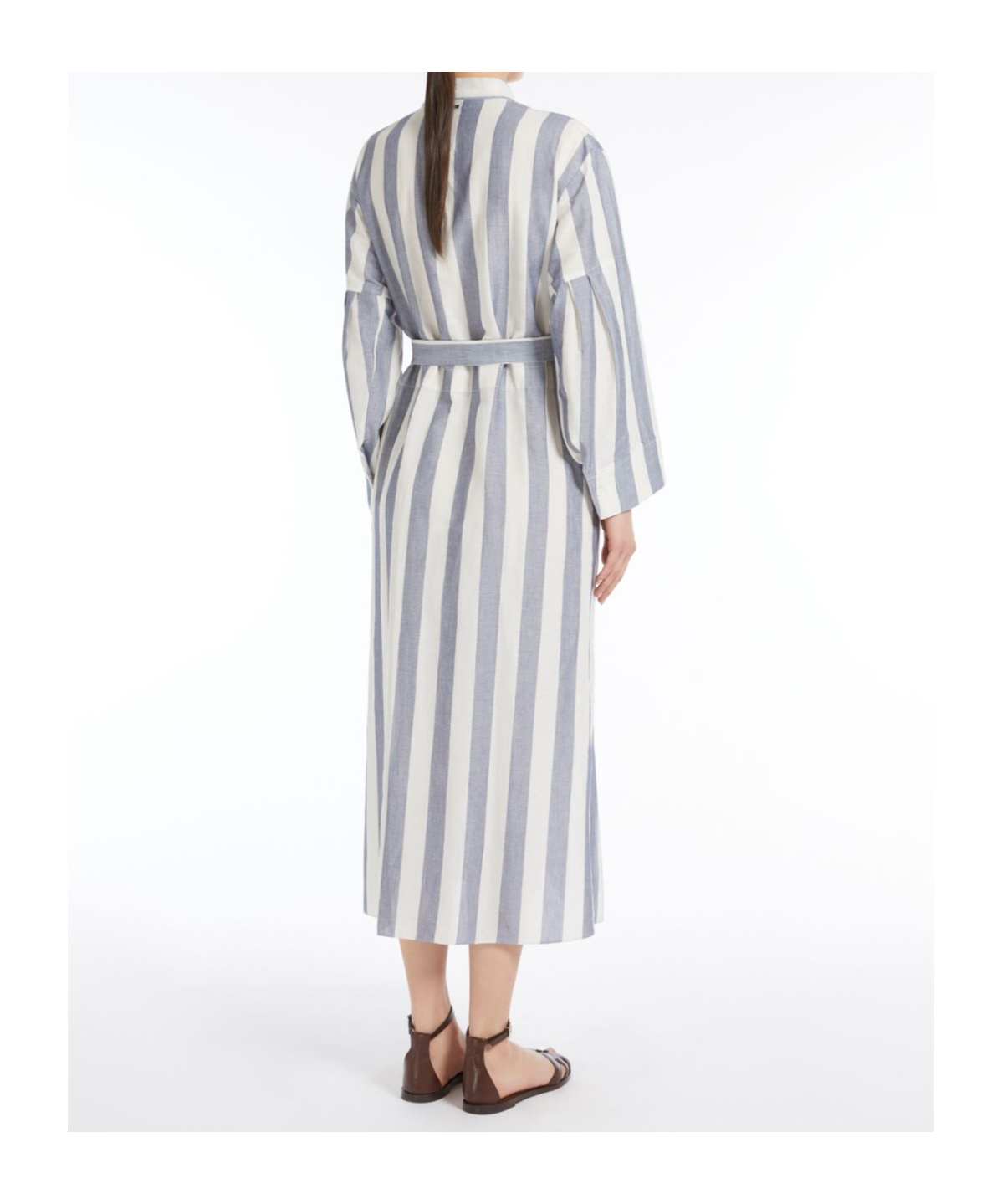 Max Mara Refined Midi Dress With Vertical Stripes