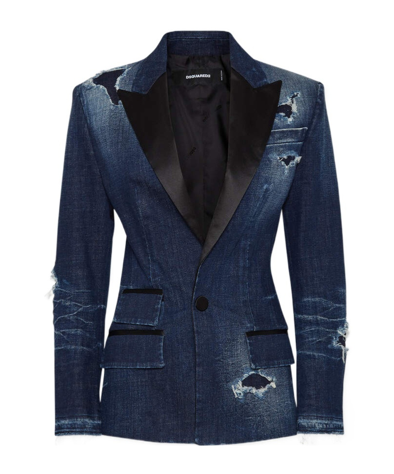 Dsquared2 Tuxedo Blazer In Black