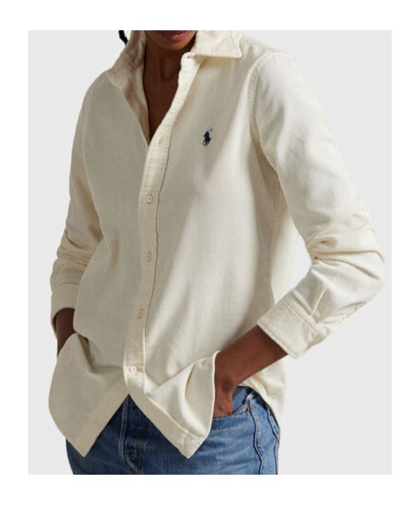 Polo Ralph Lauren Corduroy Shirt Shirt And Blouse Beige In Neutral