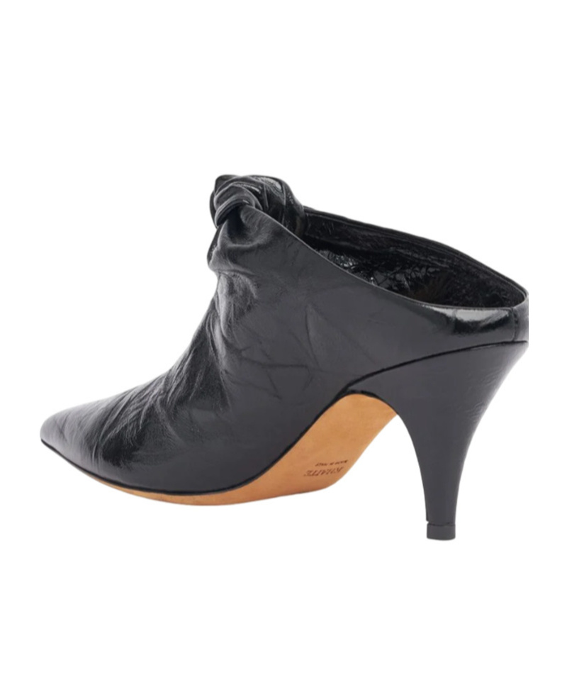 Khaite Rowan Leather Mules In Black