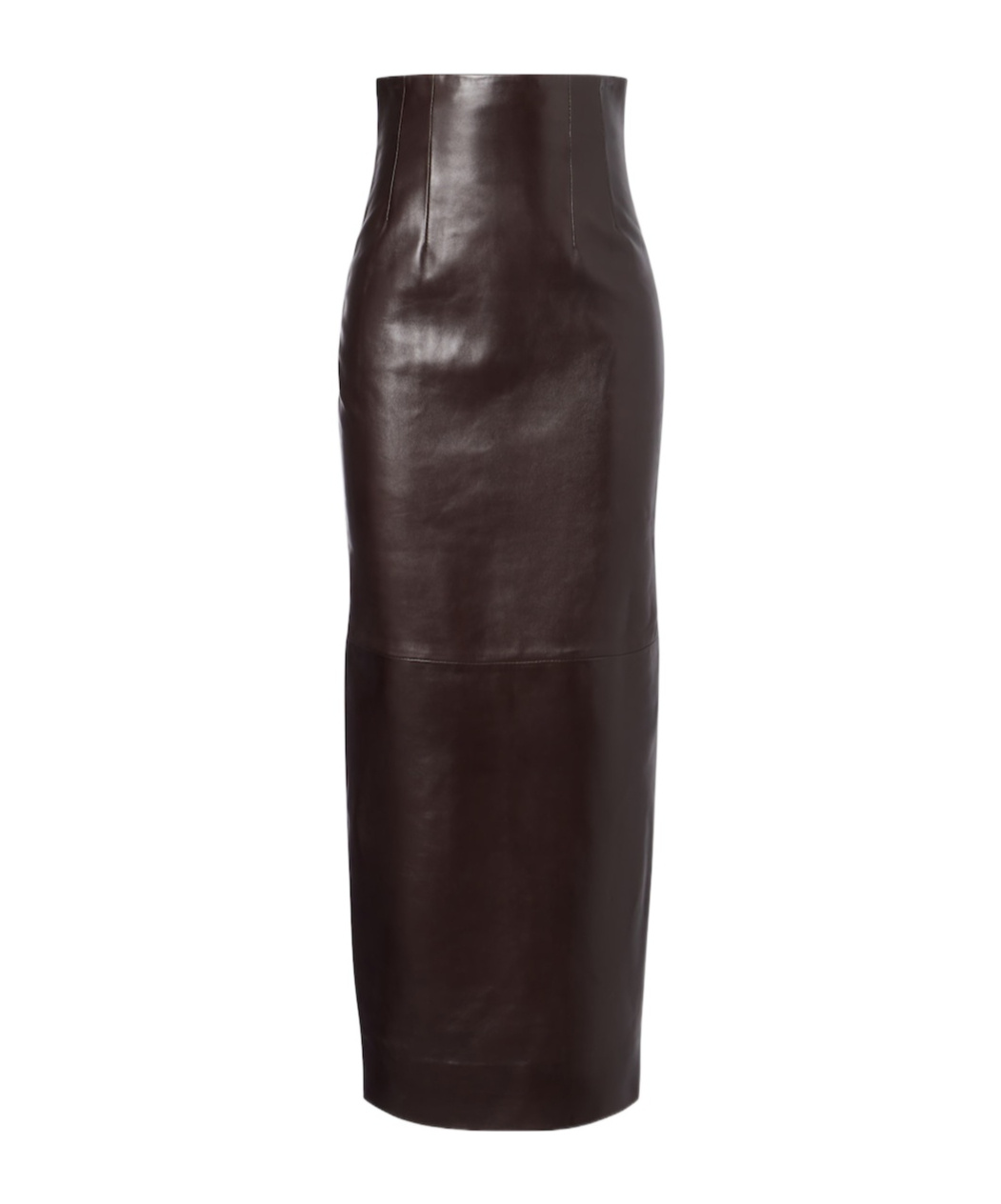 Khaite Loxley Leather Maxi Skirt In Brown