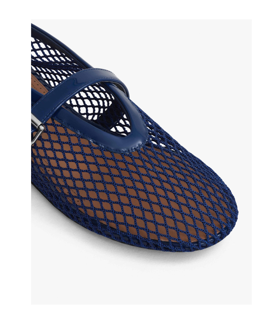 Alaïa Ballerina Flats Featuring Buckle Detail In Blue