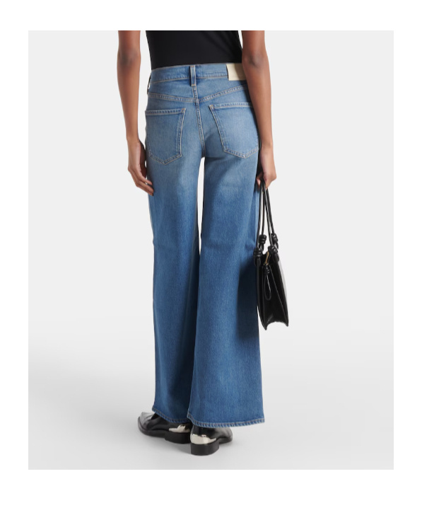 Citizen Of Humanity Loli Mid-rise Wide-leg Jeans In Blue