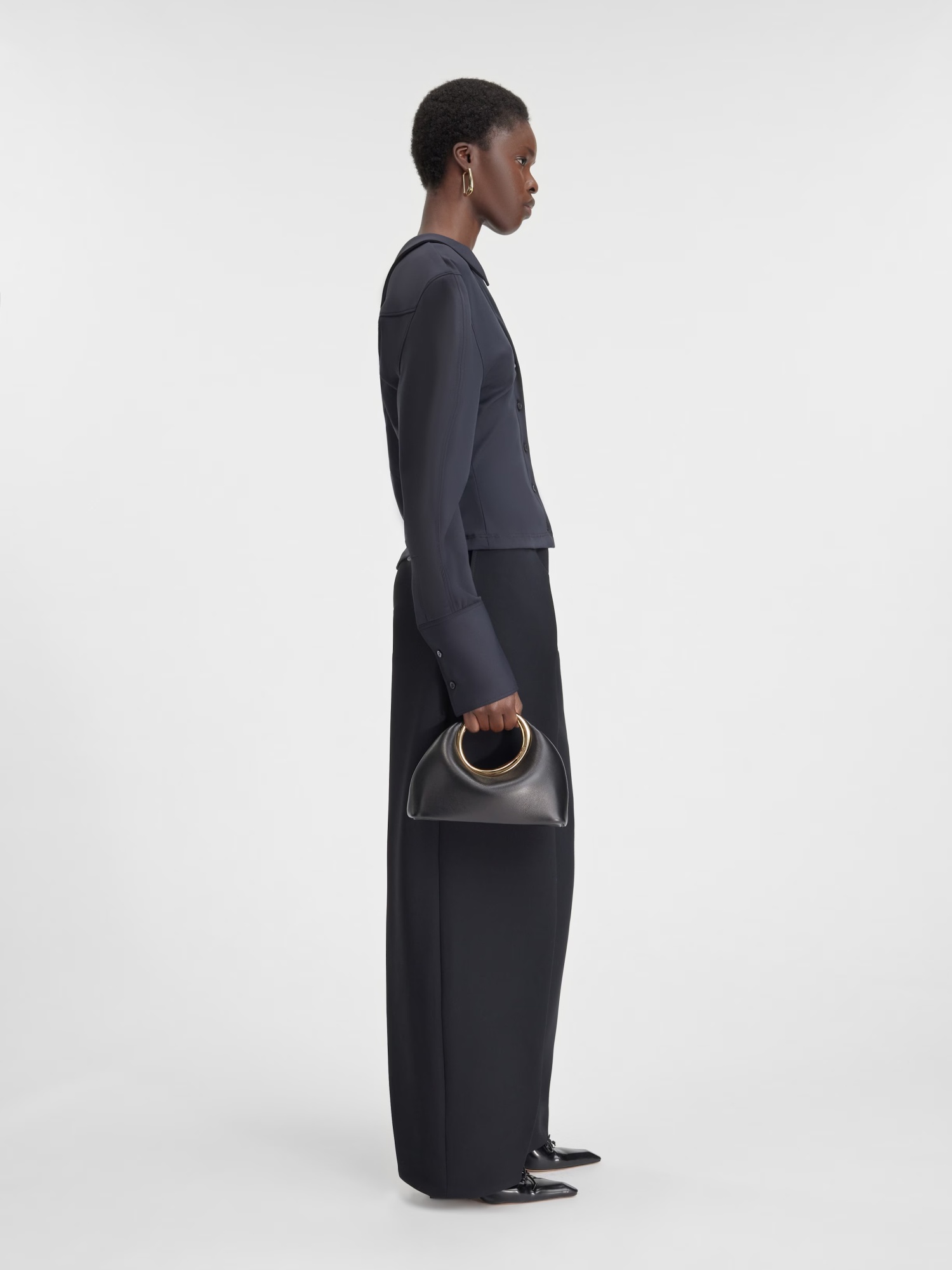Jacquemus La Chemise Angulo Blouse In Black