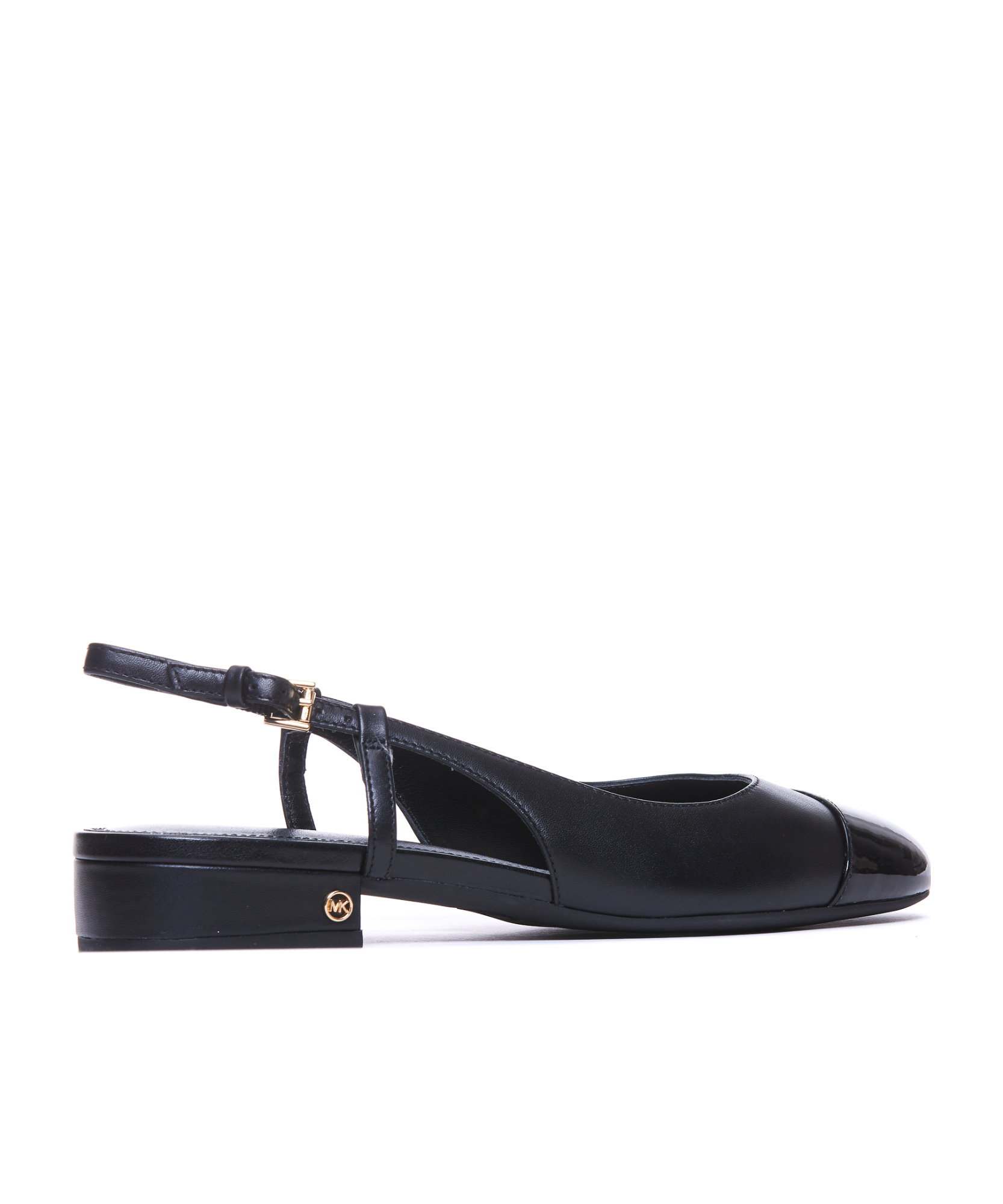 Michael Michael Kors Leather Ballerina Shoes In Black