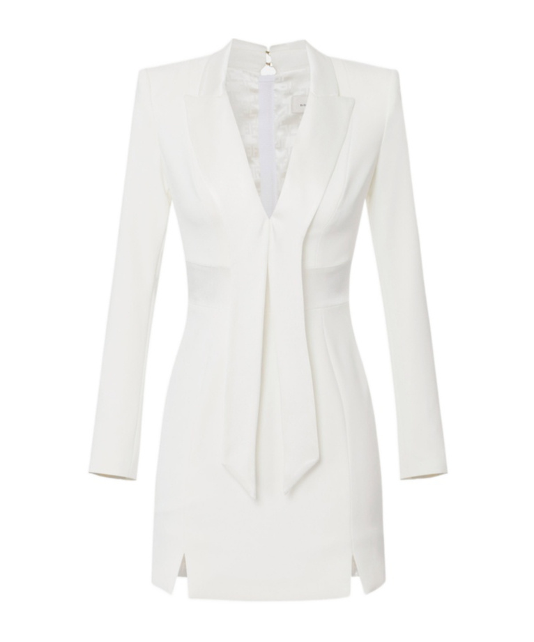 Elisabetta Franchi Long-sleeved Dress In White